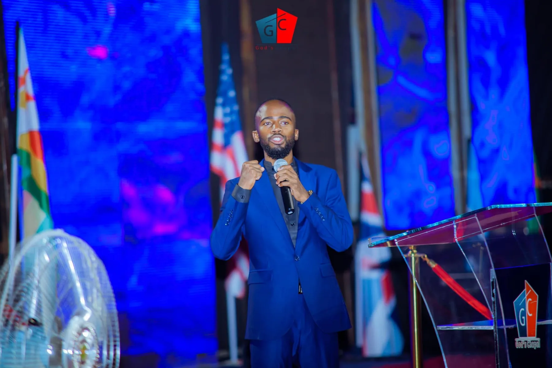 Peter Salanje addressing an audience